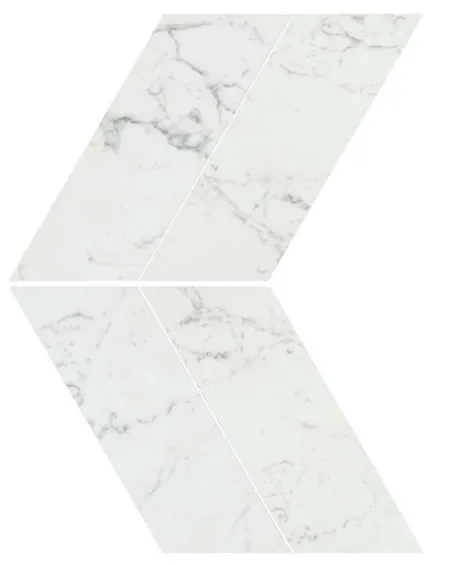Мозаика керамогранит Marvel Stone Carrara Pure Chevron Lappato (AS1V) (изображение)