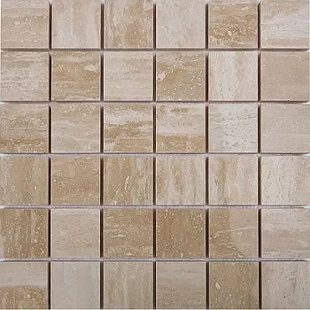 Мозаика CLASSIC LIGHT ТРАВЕРТИН / /vein cut нат.камень (5x5)