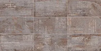 Керамогранит Flatiron SILVER Dec Rett (9 mm)