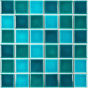 Мозаика Crackle Green Mixed Glossy (LWWB83333) (48x48)