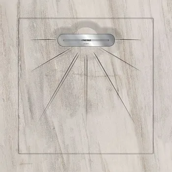 Керамический душевой поддон GUSTO WHITE - MULTI LINEAR MASSIVE