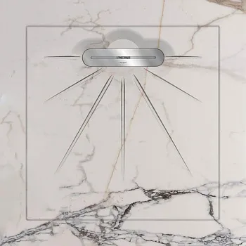 Керамический душевой поддон HAVANA WHITE - MULTI LINEAR MASSIVE 90