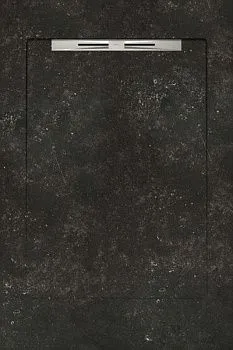 Керамический душевой поддон BELGIUM STONE BLACK - SLOPE LINE