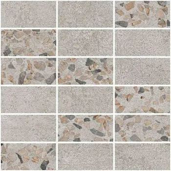(Vitra) Мозаика Beton-Terrazzo K9498938LPR1VTE0  Микс Темный Лапп. Ректификат (5х10) 31.5x28