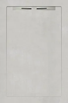 Керамический душевой поддон BETON WHITE - SLOPE LINE 120