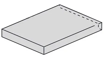 Ступень угловая 620070001323 Drift Light Grey Scal.60 Ang.Sx левая