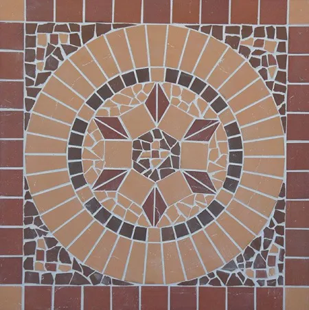 Панно мозаичное Flower/Цветок клинкернаое (на сетке) (изображение)