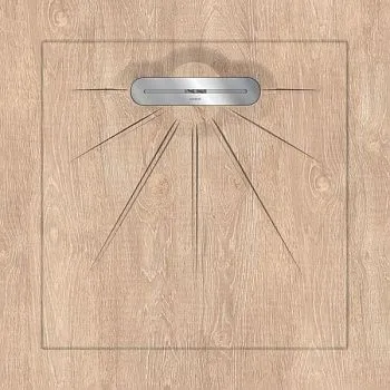 Керамический душевой поддон OAKWOOD LIGHT BROWN - MULTI LINEAR MASSIVE 90