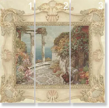 Декор Decorado Capri-3 Onix beige (панно из 3-х шт)