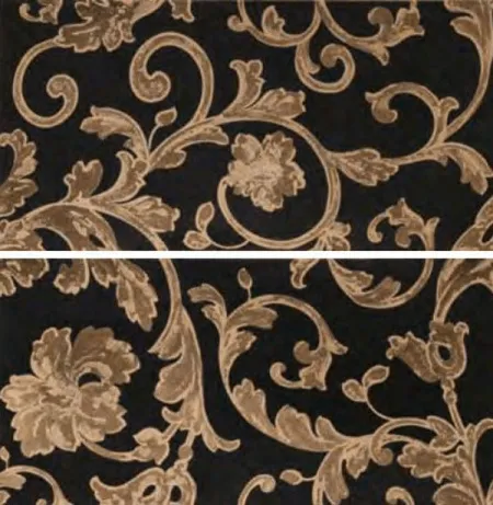 Декор DECORO BAROCCO (mix 2 soggetti) NERO/ORO (изображение)