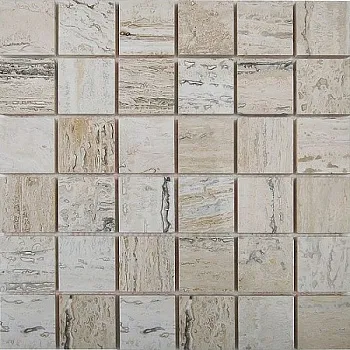 Мозаика VANILLA WOOD ТРАВЕРТИН нат.камень (5x5)