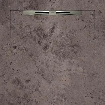 Керамический душевой поддон FIBRE GREY - SLOPE LINE 90