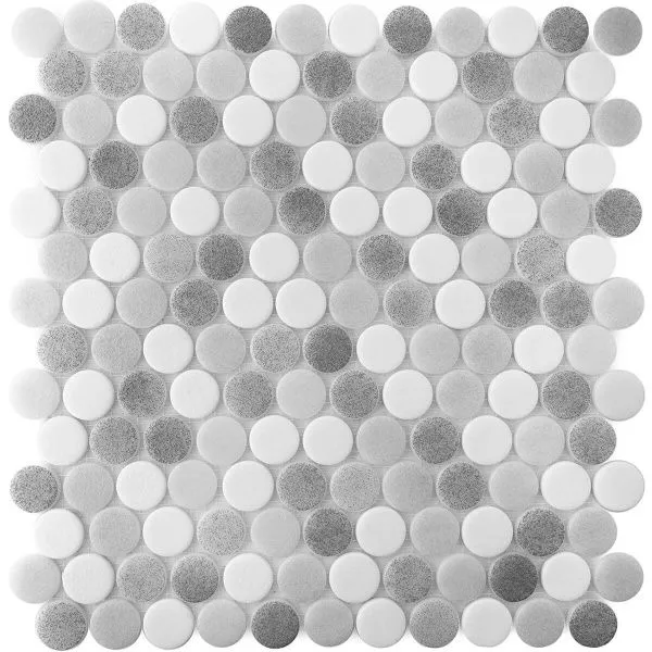 (Vidrepur) Мозаика Circle № 100/514/515 Antid (на сетке) 30.6x31.4 (изображение)