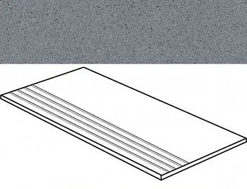 Фронтальная ступень Impression серый 7РЕК с насечками