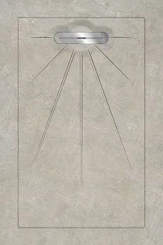 Керамический душевой поддон GEOMETRICS TAUPE MULTI LINEAR MASSIVE