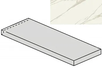 (Italon) Ступень угловая Metropolis Calacatta Gold Scalino Ang Dx правая (620070002180) Nat 33x120