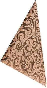 Треугольная зеркальная рыжая плитка Алладин-3 ТЗРАл-3