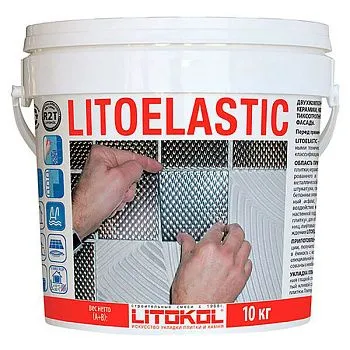 Клей Litoelastic (A)+(B) белый (ведро 9кг+ведро 1кг)