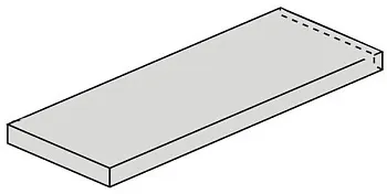 Ступень угловая 620070001408 Drift Light Grey Scal.160 Ang.Sx левая