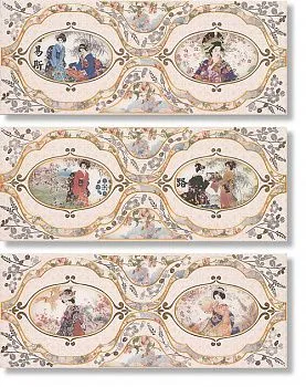 Декор Decorado Geisha Salmon (3 шт.)