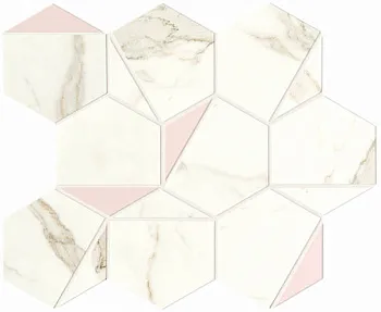 Мозаика Marvel Shine Calacatta Prestigio Rose Hex Silk (A4WS)