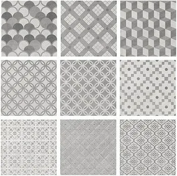 Керамогранит Карнаби-стрит орнамент серый (SG1576N)