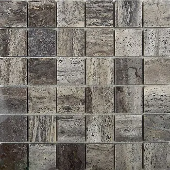 Мозаика SILVER ТРАВЕРТИН нат.камень (5x5)