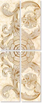 Декор Voluta-2  beige  (из 4-х штук)