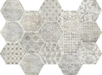 Керамогранит INSIEME Esagona Graffity Grigio