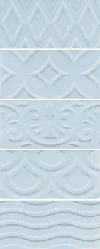 Настенная плитка 16015 Авеллино голубой структура mix
