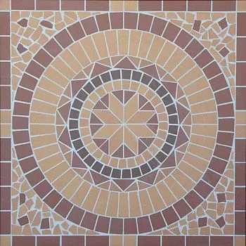 Панно мозаичное Round/Круг клинкерное (на сетке)