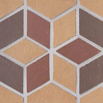 Вставка мозаичная Flower/Цветок из клинкера (на сетке)