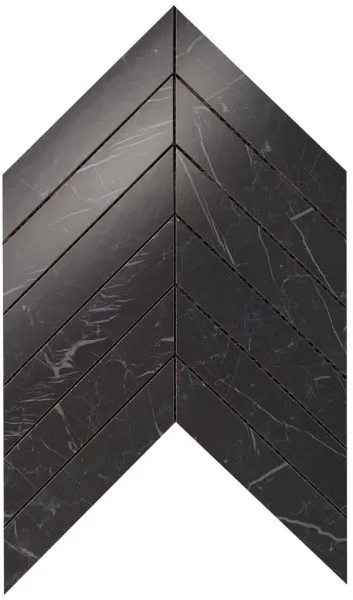 Мозаика настенная Marvel Stone Chevron Nero Marquina Wall (9SCN) (изображение)