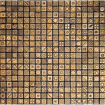 Нат.камень Luxury HERON Travertino Chiaro/Gold (2,5х2,5)