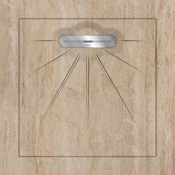 Керамический душевой поддон TRAVERTEN GOLD - MULTI LINEAR MASSIVE 90