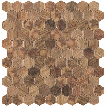 (Vidrepur) Мозаика Hex Woods № 4700 (на сетке) 30.7x31.7