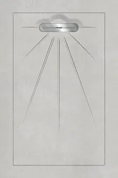 Керамический душевой поддон BETON WHITE - MULTI LINEAR MASSIVE