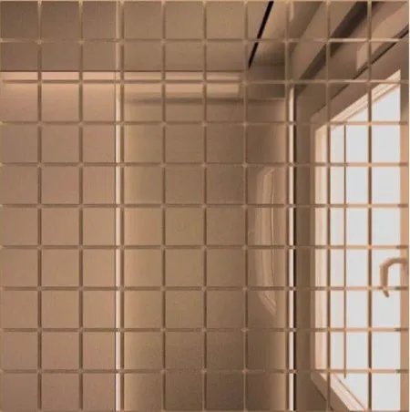 Мозаика зеркальная Бронза Б25 ДСТ чип 25 х 25 (изображение)