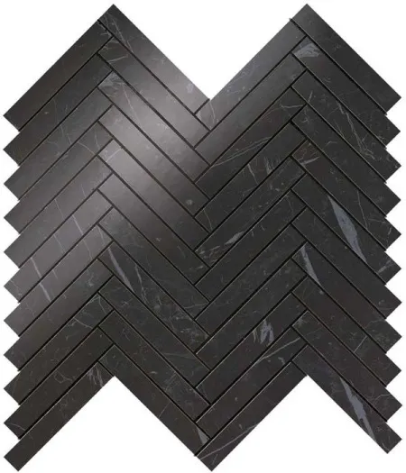 Мозаика настенная Marvel Stone Nero Marquina Herringbone Wall (9SHN) (изображение)