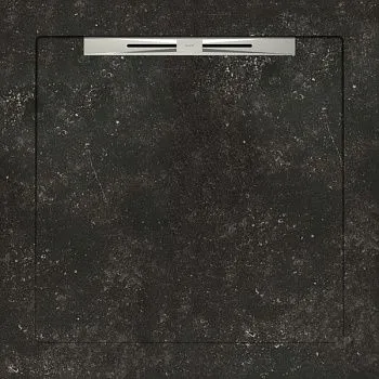 Керамический душевой поддон BELGIUM STONE BLACK - SLOPE LINE 90