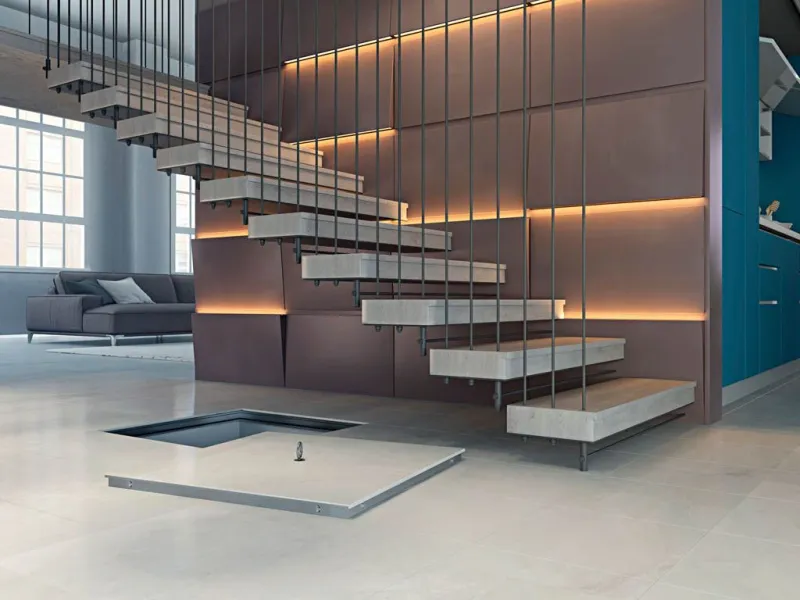 Аксессуары Сантехнический люк под плитку КОМФОРТ от производителя Alkraft –  фото