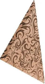 Треугольная зеркальная рыжая плитка Алладин-4 ТЗРАл-4