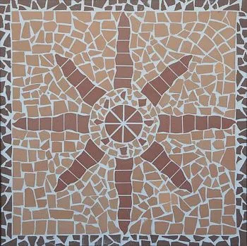 Панно мозаичное Star/Звезда клинкернаое (на сетке)