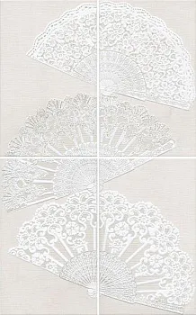 Панно HGD/A204/4x/6322 Мерлетто Кружево, 4 части 25х40 (размер кажд части)