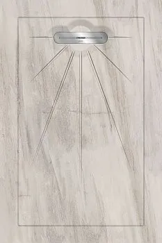 Керамический душевой поддон HILL WHITE - MULTI LINEAR MASSIVE