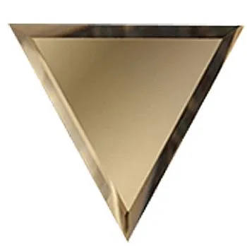 "Зеркальная  бронзовая  плитка ""ПОЛУРОМБ""  с фацетом 10 мм (РЗБ1-01(вн))"