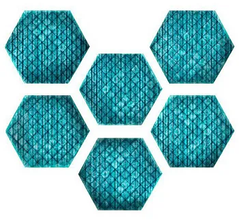 Керамогранит TRIBU Blue Matt Hexa (6 вариаций рис.)