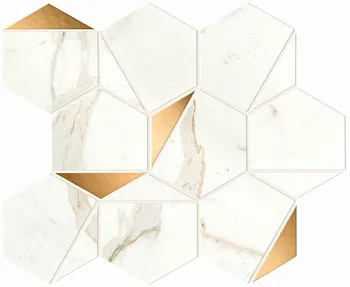 Мозаика Marvel Shine Calacatta Prestigio Gold Hex Shiny (A4WU)