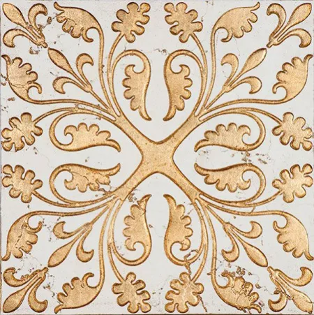 Нат.камень ROSSINI fondo  Biancone/decoro Gold (изображение)