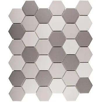 Мозаика Hexagon small Grey Mix Antislip. (JMT55221)